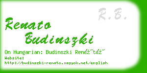 renato budinszki business card